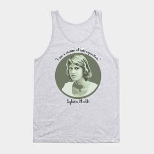 Sylvia Plath Portrait and Quote Tank Top